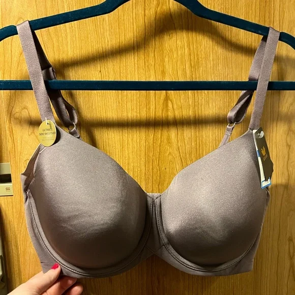 NWT *Flawed* WACOAL Ultimate Side Smoother T-Shirt Purple Bra 🪻 Size 36DDD - Picture 5 of 16